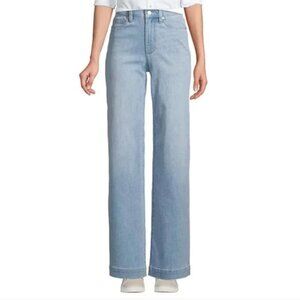 Lands' End Light Wash Wide Leg Jeans